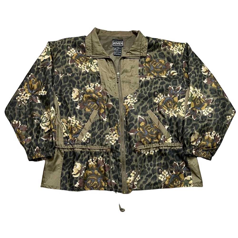 Vintage Abvein Silk Windbreakers Jacket Flowery Print